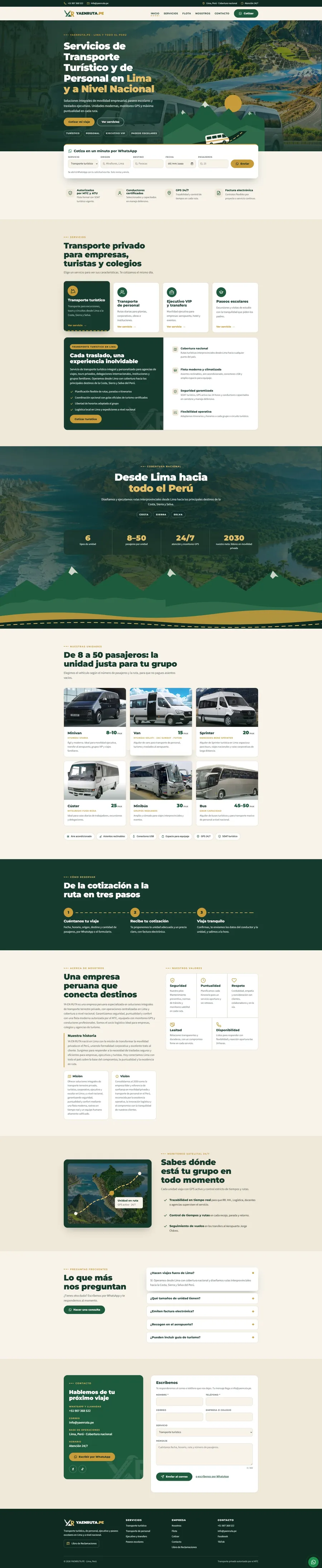 Página web de Yaenruta.pe diseñada por Kuayni