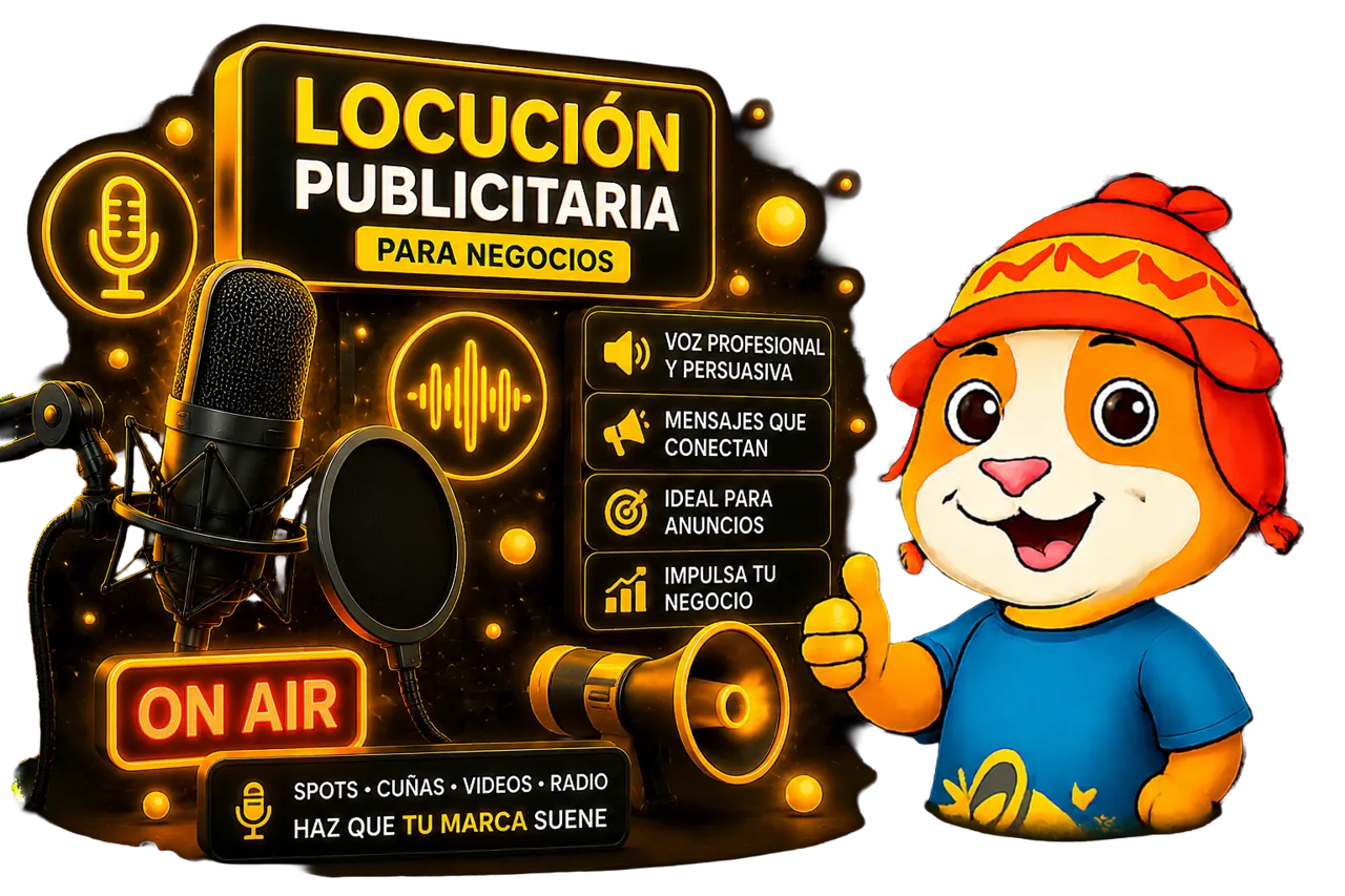 Locución publicitaria – mascota de Kuayni